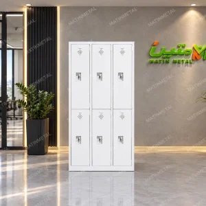 کمد 6 درب با قفل گلن گدن ، با امنیت بالا ، ارتفاع 195 ، عرض 95 ، عمق 40